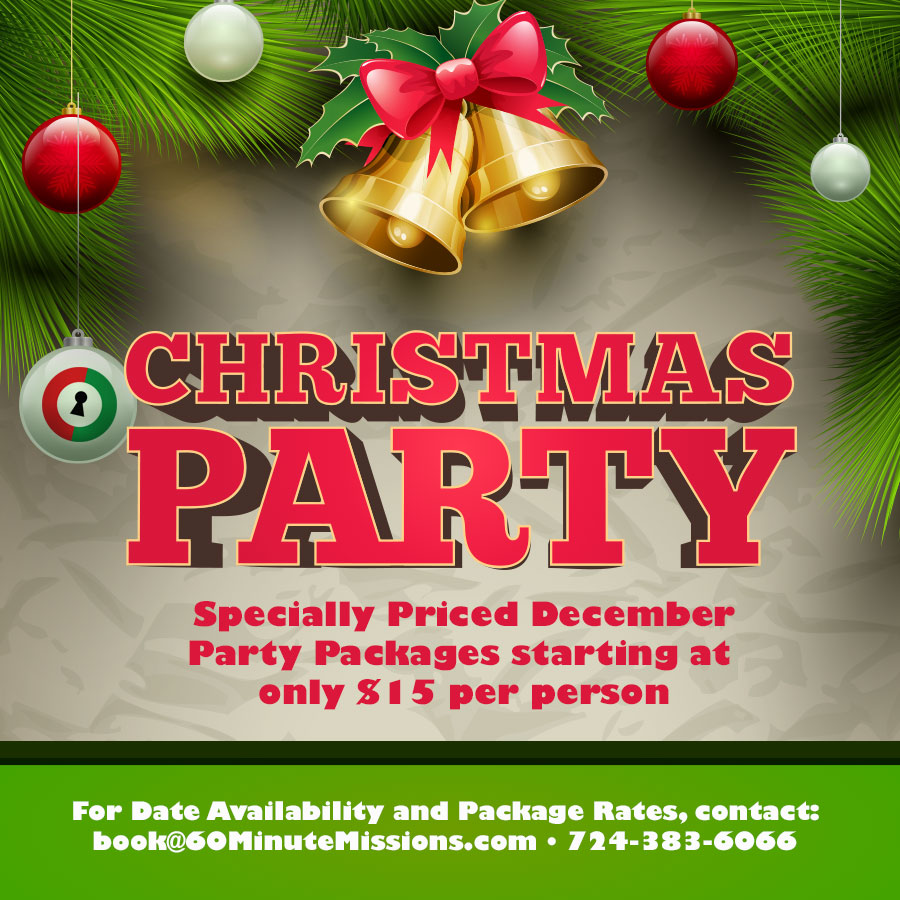 Celebrate Your 2016 Holiday Party, starting $15 per person