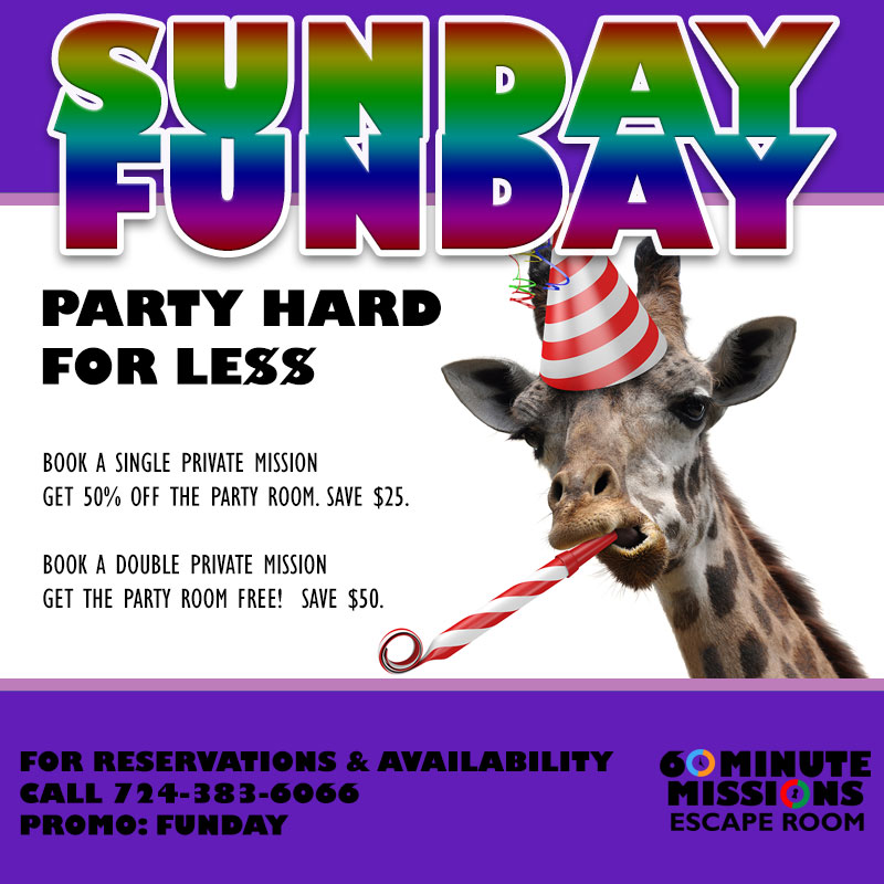 Sunday Funday Party Room Special